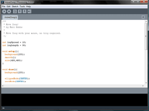 The default Processing GUI (Windows) Processing GUI on Windows Vista