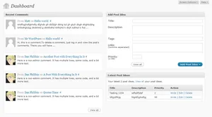 Post Ideas+ dashboard widgets