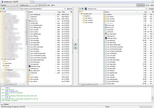 FireFTP has a simple clean interface, no need to jump out of Firefox to upload a file. FireFTP interface, great little Firefox extension