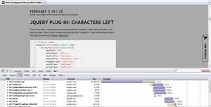 The Firebug net tab gives you a breakdown of page load time. One of Firebugs useful tabs.