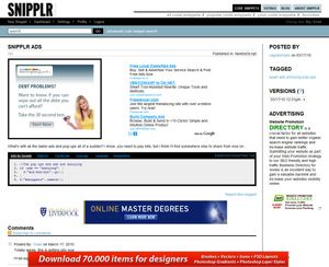 Somewhere on that Snipplr page there is a snippet of code