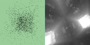 The 3D dots and 512b JSpongy experiments using Canvas Experiments by p01.org