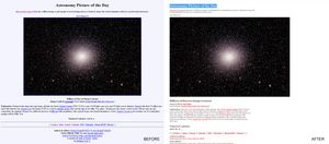 Nasa picture of the day, before after
