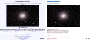 Nasa picture of the day, before after