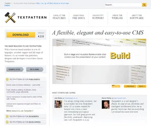 Text pattern homepage