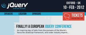 The first jQuery conference in the UK while I'm in Australia. Damn! jQuery confrence in the UK in 2012.
