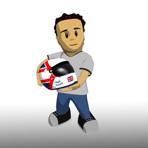 My Visual Jazz avatar: that's me holding Nigel Mansell's crash helmet! My Visual Jazz avatar.