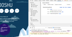 Chrome Canary has a new application tab for use with service workers