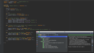 Using Mocha for JavaScript testing inside JetBrains WebStorm.