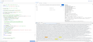 Cloudflare UI with the example code and modified CSS.