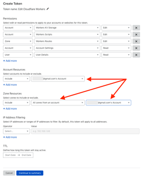 The template page can be left as default, apart from the zone resources and account resources dropdowns which need to be populated.