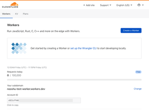 On the screen we get to create our first worker.