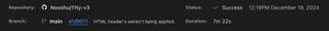 Screenshot of my Cloudflare Pages build process taking 7 minute 22 seconds! For a change I made with the git hash of efd9011, a 460% increase!