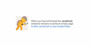 When JavaScript is manually disabled Google Maps shows the following message: When you have eliminated the JavaScript, whatever remains must be an empty page. Enable JavaScript to see Google Maps.