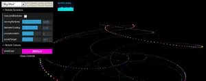 Dat.gui in action on the Euler Spiral demo I created. Caption: You can see dat.gui in action on my modified Euler Spiral demo.