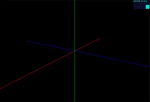 Creating a set of axis in three.js Caption: {x: red, y: green, z: blue} It's not much to look at but the axes can be very useful.