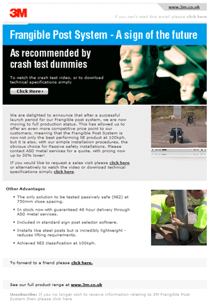 3M post HTML email template.