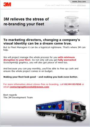 3M fleet HTML email template.