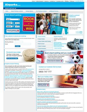 Airparks sample homepage image.