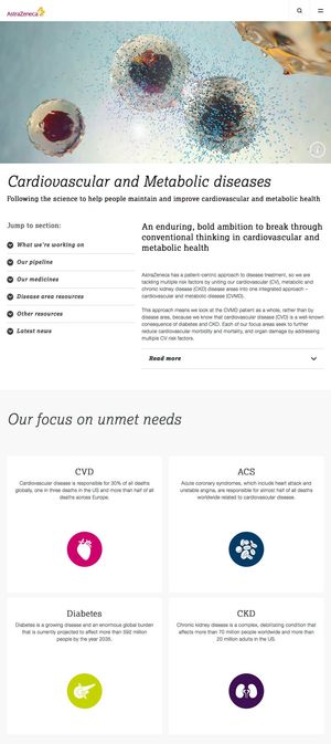 AstraZeneca our reasearch area on tablet.