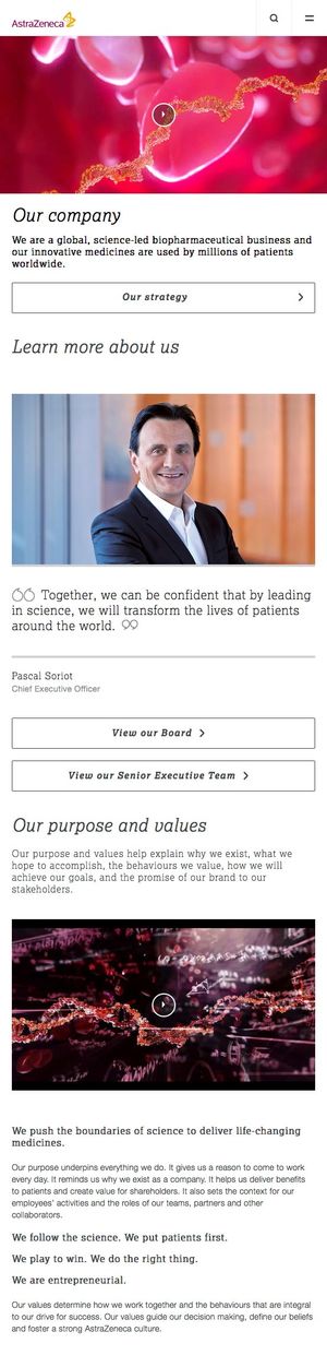 AstraZeneca our company on mobile.