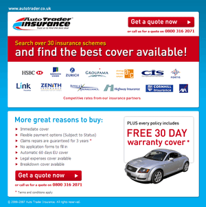 Auto Trader landing page 3.