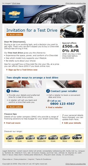 Chevrolet email version 1.