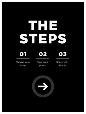 David Jones 175 photo booth step screen.