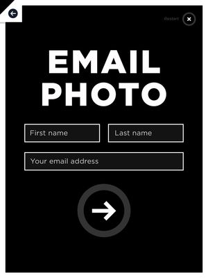 David Jones 175 photo booth thanks screen.