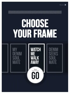 David Jones instore photo booth choose frame.