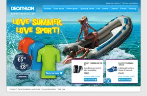 Decathlon microsite homepage.