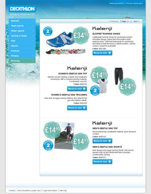 Decathlon microsite running category image.