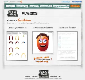 Heinz Beanz Meanz final bean page.