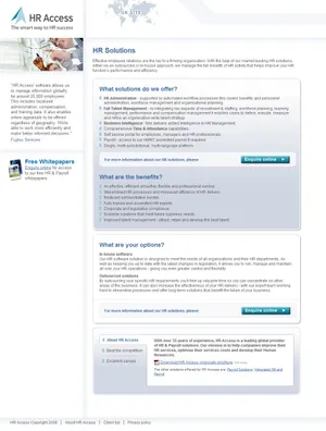 HR Access homepage.