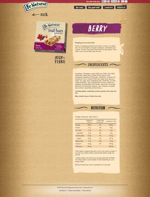 Kellogg's Be Natural details page.