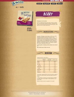 Kellogg's Be Natural details page.