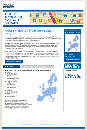 NAVTEQ landing page Carin image.