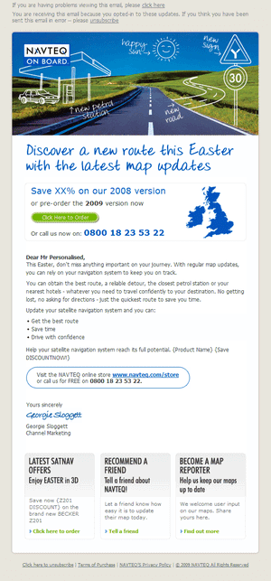 NAVTEQ email template 3 image.