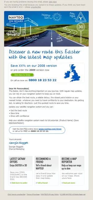 NAVTEQ email template 3.