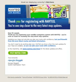 NAVTEQ email template 2.