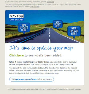 NAVTEQ email template 1 image.