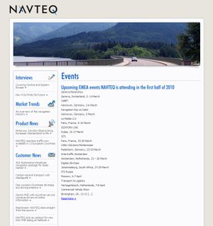 NAVTEQ news events.