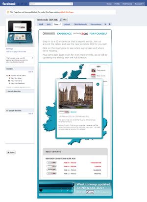 Nintendo 3DS Facebook map details page.