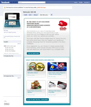 Nintendo 3DS Facebook info page.