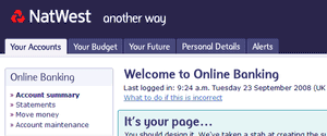 NatWest Online Banking prototype thumbnail image