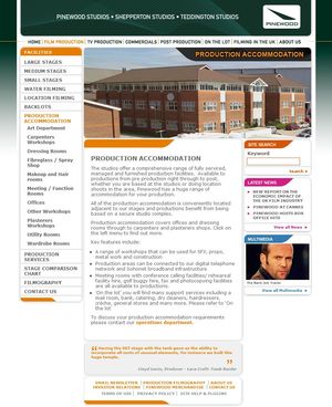 Pinewood Studios film production page.