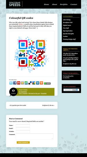 Spacebar Speeds blog post page.