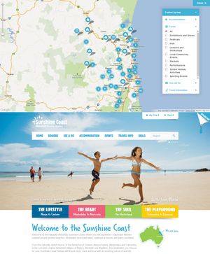 Sunshine Coast map dropdown.