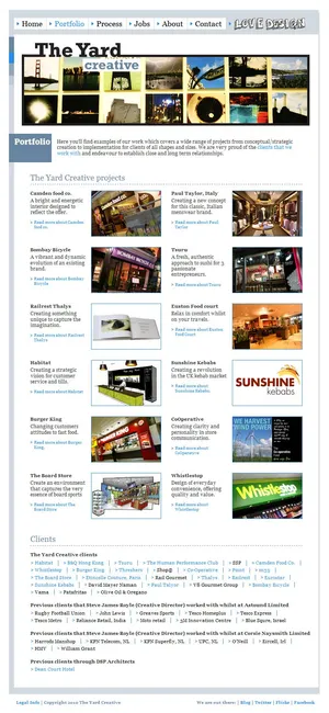 The Yard Creative portfolio.