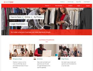Worldpay homepage.